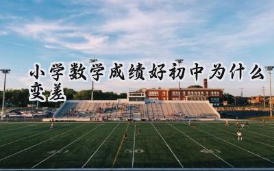 小学数学成绩好初中为什么变差？插图