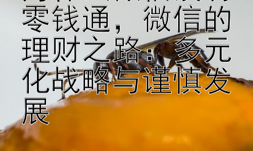 为什么微信没有零钱通，微信的理财之路：多元化战略与谨慎发展插图