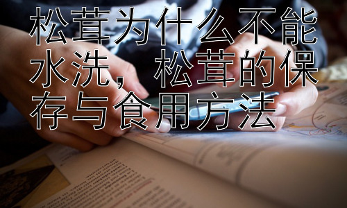 松茸为什么不能水洗，松茸的保存与食用方法插图