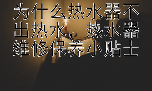 为什么热水器不出热水，热水器维修保养小贴士插图