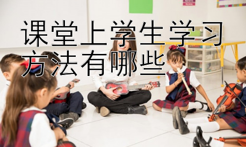 课堂上学生学习方法有哪些，不同学习风格的课堂学习策略插图