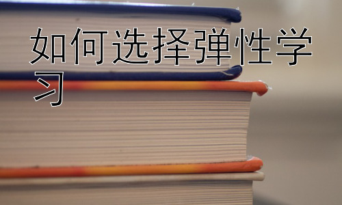 如何选择弹性学习，弹性学习中的时间管理与自我激励策略插图