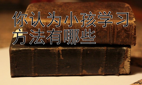你认为小孩学习方法有哪些，  学习方法与学习障碍的应对策略插图