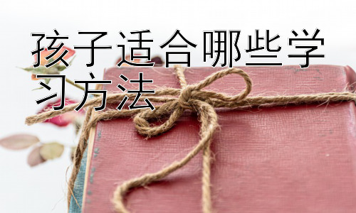 孩子适合哪些学习方法，从学习方法到学习习惯的养成插图