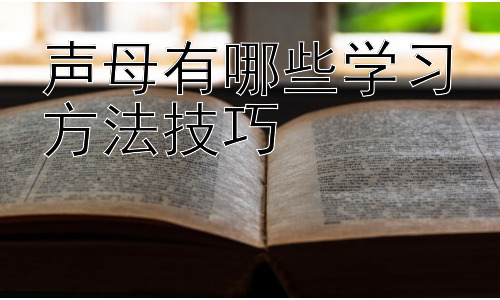 声母有哪些学习方法技巧，声母学习中的常见问题及解决策略插图