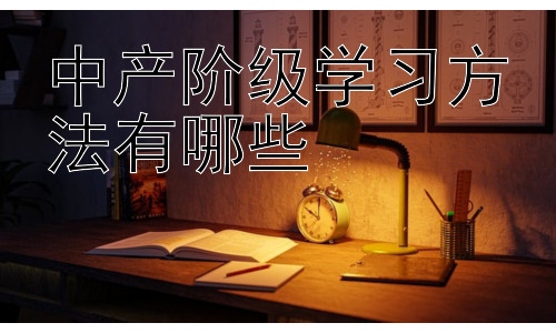 中产阶级学习方法有哪些，中产阶级家庭如何避免学习焦虑？插图
