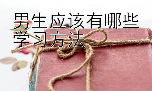 男生应该有哪些学习方法，针对不同科目的学习方法建议插图