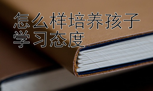 怎么样培养孩子学习态度，家庭环境对孩子学习态度的影响插图