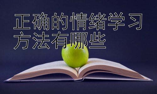 正确的情绪学习方法有哪些，情绪学习与学习策略的有效整合插图