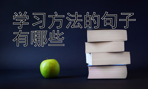 学习方法的句子有哪些，不同学习阶段的学习方法侧重插图