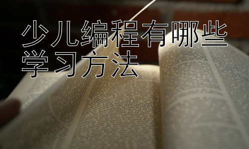 少儿编程有哪些学习方法，少儿编程学习资源的选择与评估插图