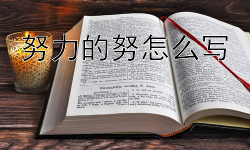 努力的努怎么写，为什么“努力”这个词这么受欢迎？插图