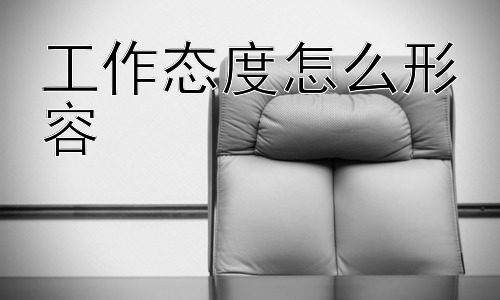 工作态度怎么形容，工作态度是天生的吗？插图