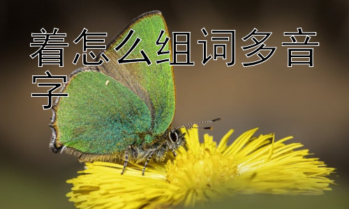 着怎么组词多音字， 着的多种用法会影响中文学习吗？插图