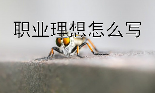 职业理想怎么写，我的职业理想需要改变吗？插图