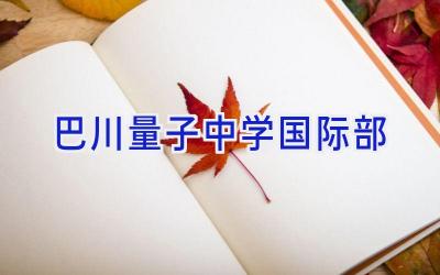 巴川量子中学国际部插图