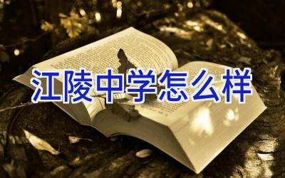 江陵中学怎么样插图