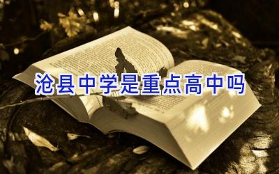 沧县中学是重点高中吗插图