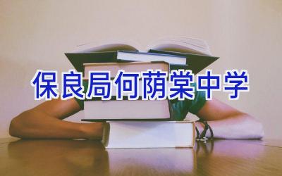 保良局何荫棠中学插图