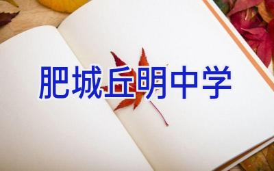 肥城丘明中学插图