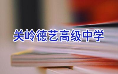 关岭德艺高级中学插图