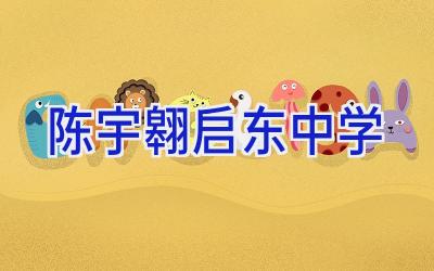陈宇翱 启东中学插图