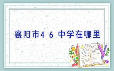 襄阳市46中学在哪里插图