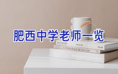 肥西中学老师一览插图