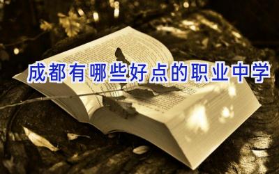 成都有哪些好点的职业中学插图