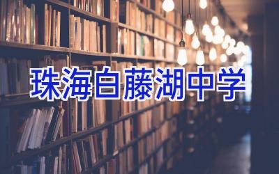 珠海白藤湖中学插图