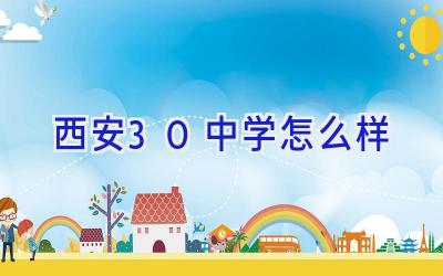 西安30中学怎么样插图
