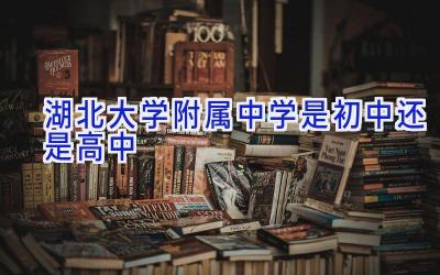 湖北大学附属中学是初中还是高中插图