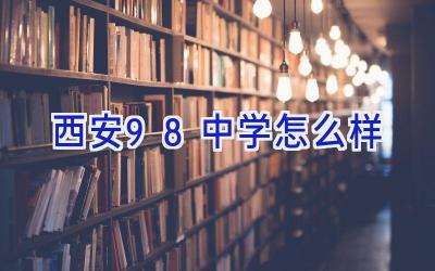 西安98中学怎么样插图