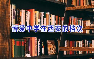 博爱中学在西安的档次插图