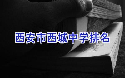 西安市西城中学排名插图