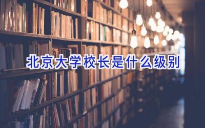 北京大学校长是什么级别插图