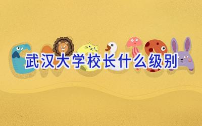 武汉大学校长什么级别插图