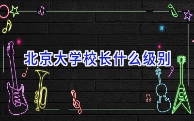 北京大学校长什么级别插图