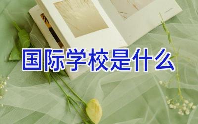 国际学校是什么插图