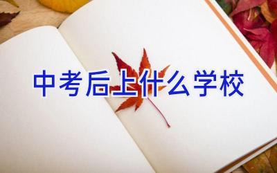 中考后上什么学校插图