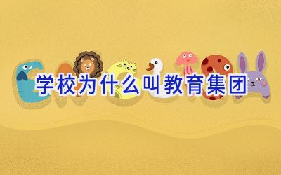 学校为什么叫教育集团插图