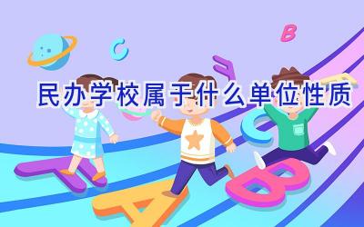 民办学校属于什么单位性质插图