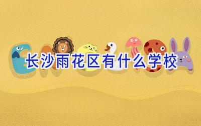 长沙雨花区有什么学校插图
