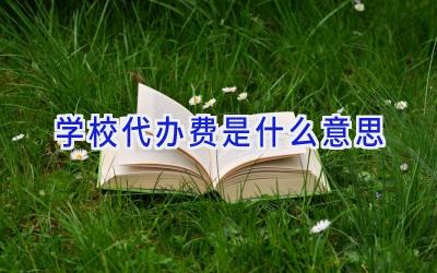 学校代办费是什么意思插图