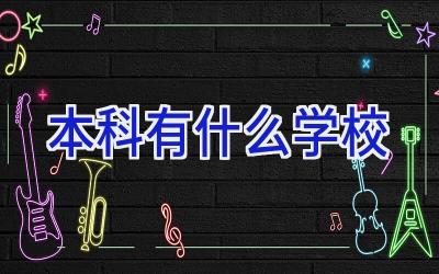 本科有什么学校插图