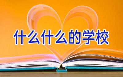 什么什么的学校