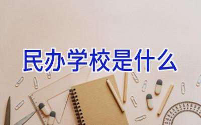 民办学校是什么插图