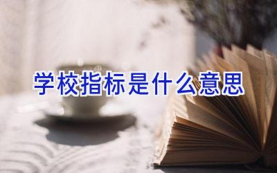 学校指标是什么意思插图