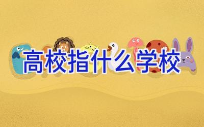 高校指什么学校插图