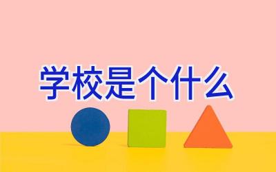 学校是个什么插图